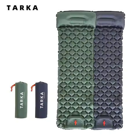 Tapis de Camping Gonflable TARKA avec Oreiller - Matelas Auto-gonflant Léger pour Randonnée