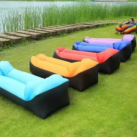 Canapé Gonflable Rapide pour l'Extérieur - Sac de Couchage Paresseux Portable pour Plage et Camping
