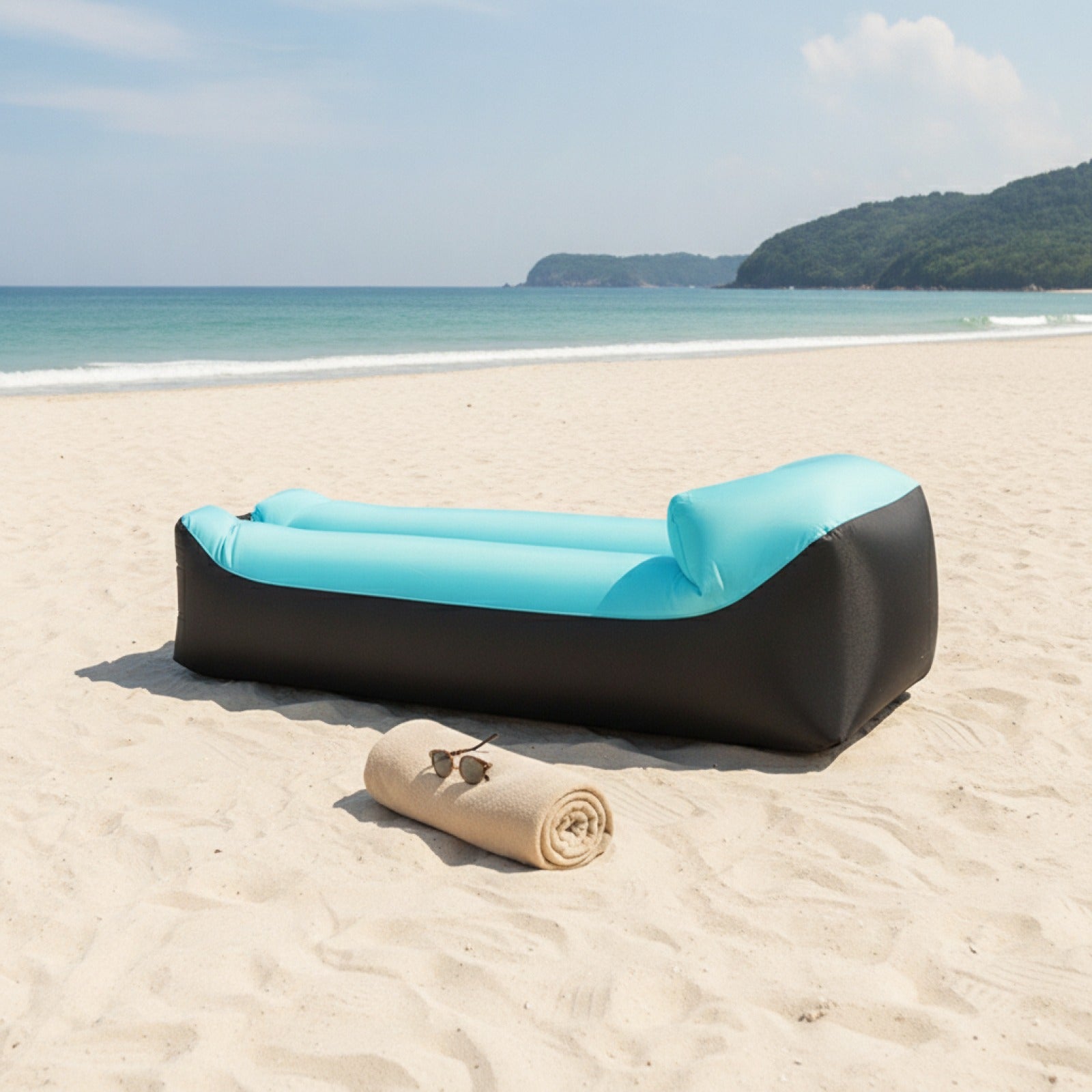 Canapé Gonflable Rapide pour l'Extérieur - Sac de Couchage Paresseux Portable pour Plage et Camping
