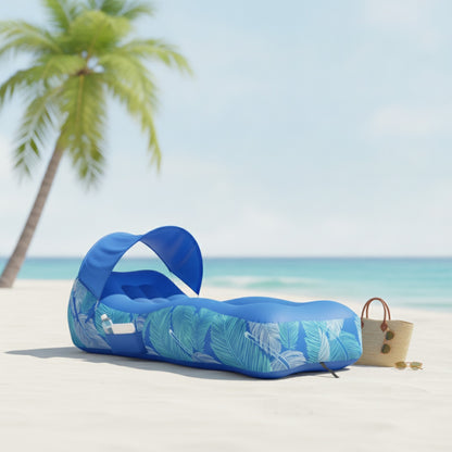 Fauteuil Gonflable Multifonction : Lit de Plage, Hamac & Chaise Camping avec Pare-Soleil