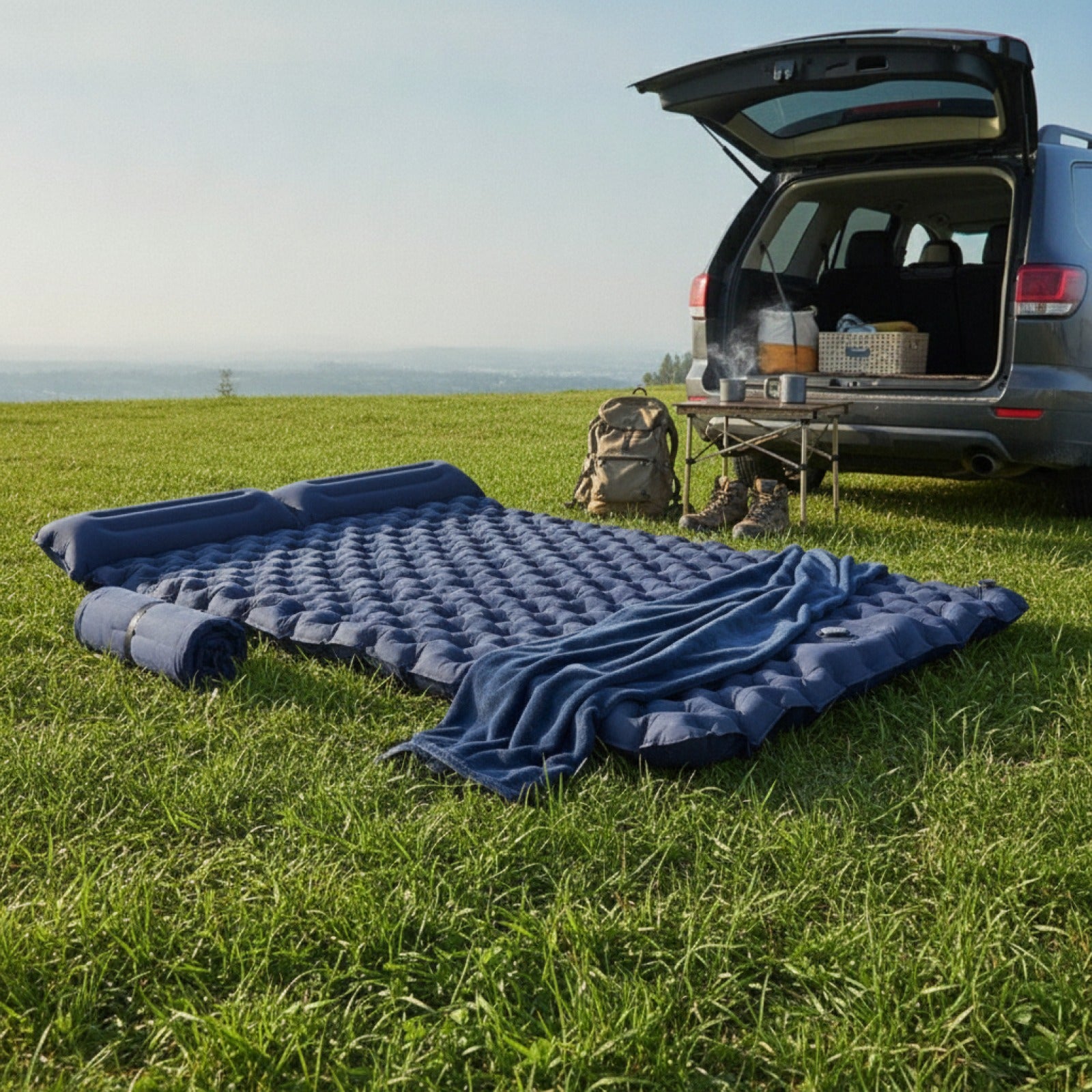 Matelas Gonflable Double XL pour Camping et Voiture - Confortables et Ultraléger