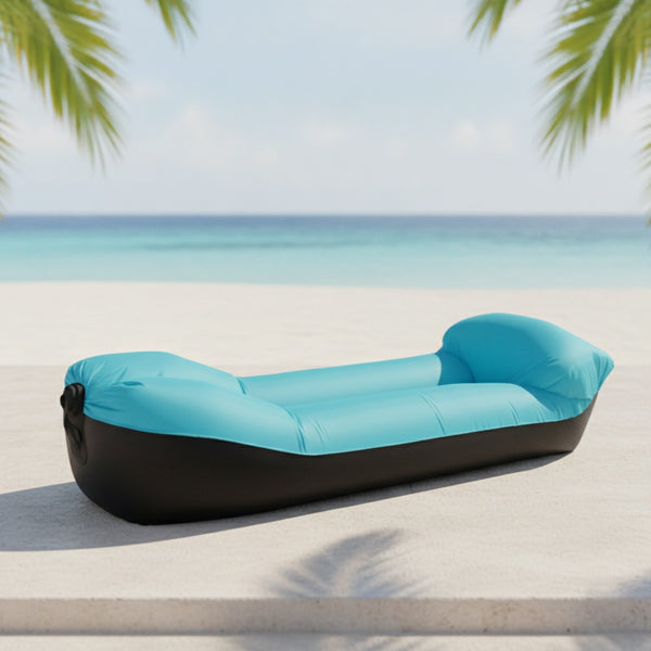 Canapé-lit Gonflable Confortable 240x70cm - Idéal Plage & Camping