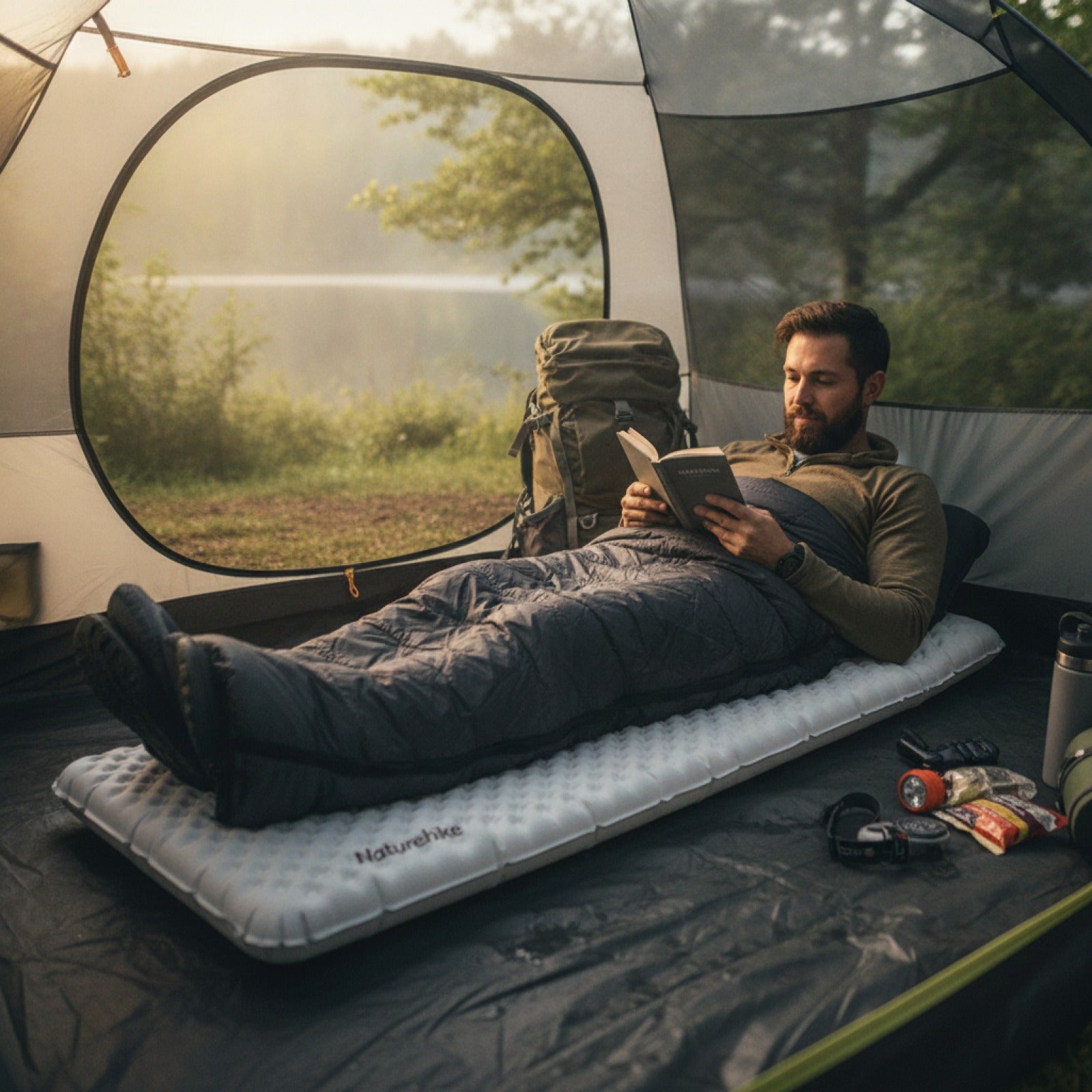 Tapis de Camping Gonflable Ultraléger Naturehike - Matelas Anti-humidité