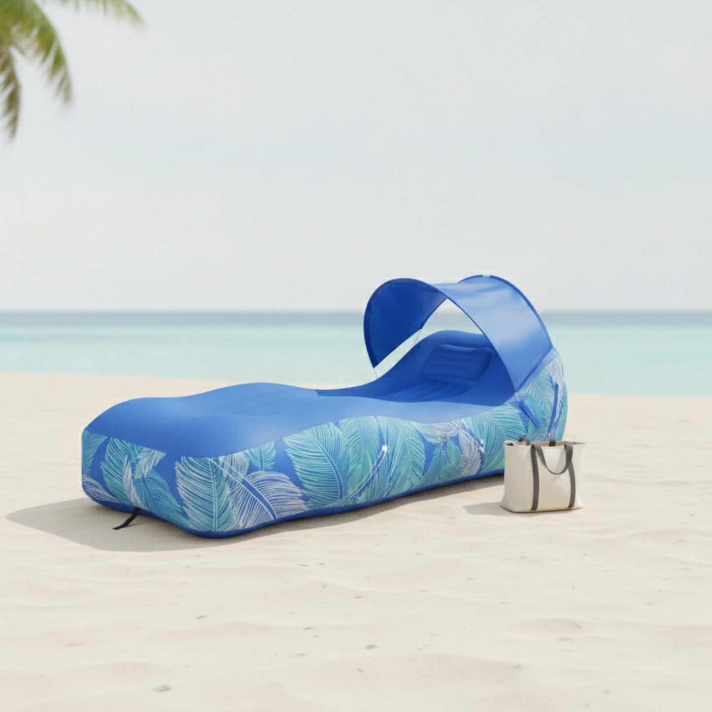 Fauteuil Gonflable Multifonction : Lit de Plage, Hamac & Chaise Camping avec Pare-Soleil